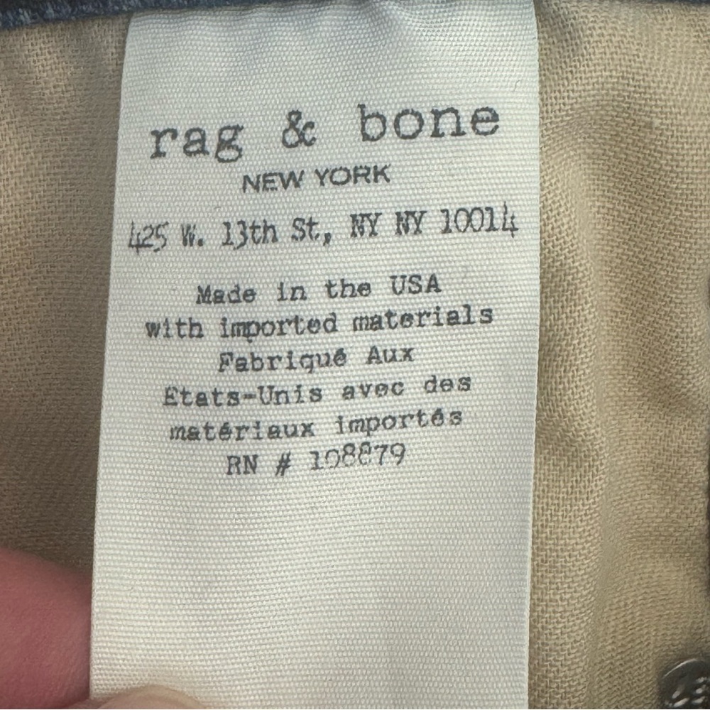 RAG & BONE High Rise Skinny Jeans El Cut Hem With Original Tags Size 31 - Picture 8 of 16